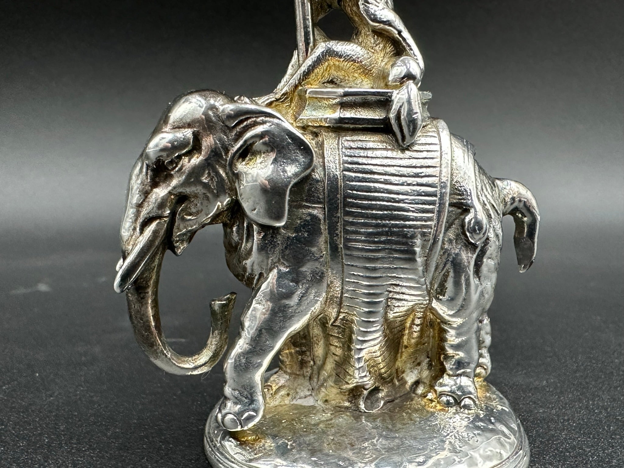 【激レア】✨CHRISTOFLE✨クリストフル エレファント 象 置物　銀 Rare Christofle Silverplate Figural Elephant Tooth Pick Holder