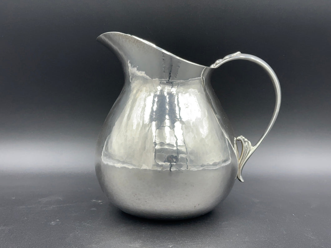 Sterling Silver Hand Hammered Arts & Crafts Water Pitcher by Spaulding c.1920