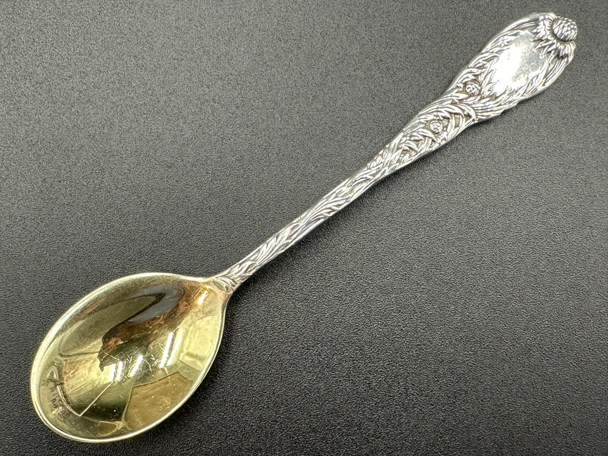 Tiffany & Co Chrysanthemum Sterling Silver Boxed Ice Cream Set