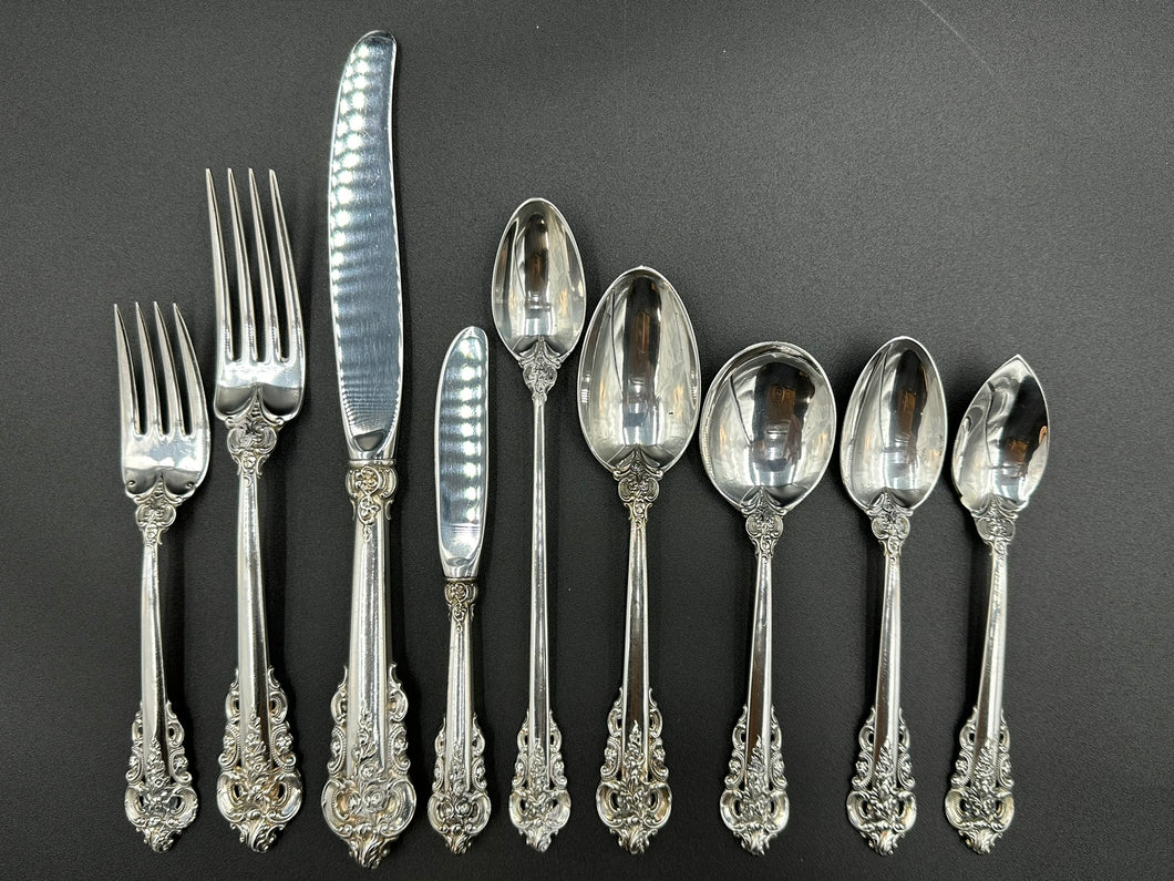 Grande Baroque by Wallace Set of Sterling Silver Flatware 76 Pieces