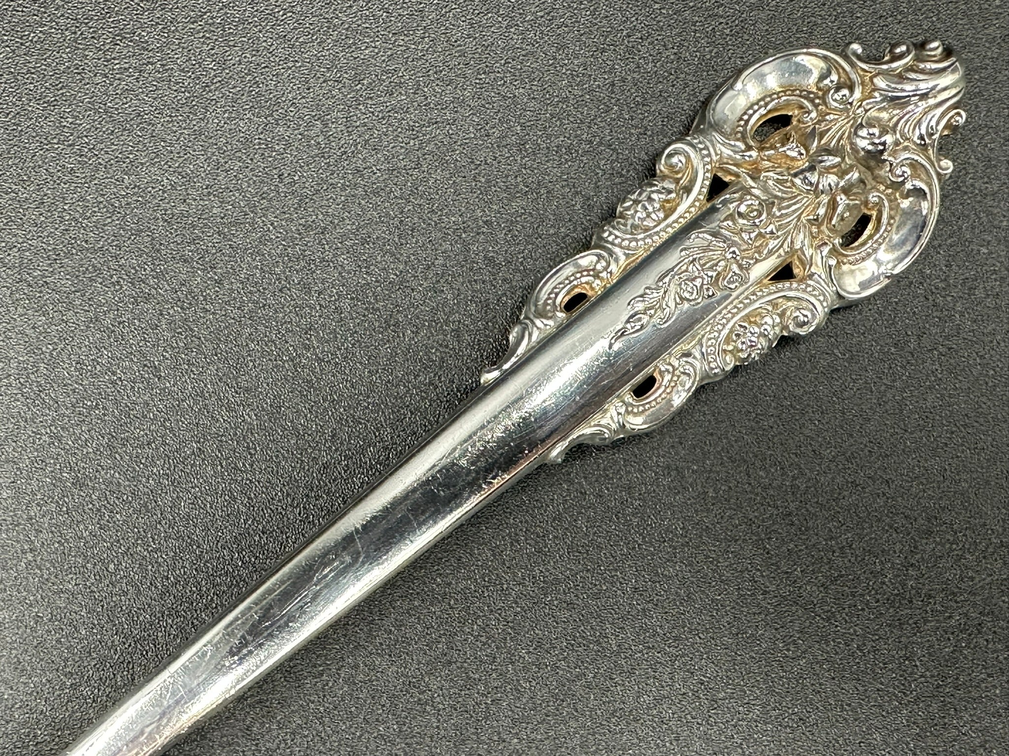 Chantilly by Gorham Sterling Silver Olive Spoon Pierced 5 1/2 Custom Made