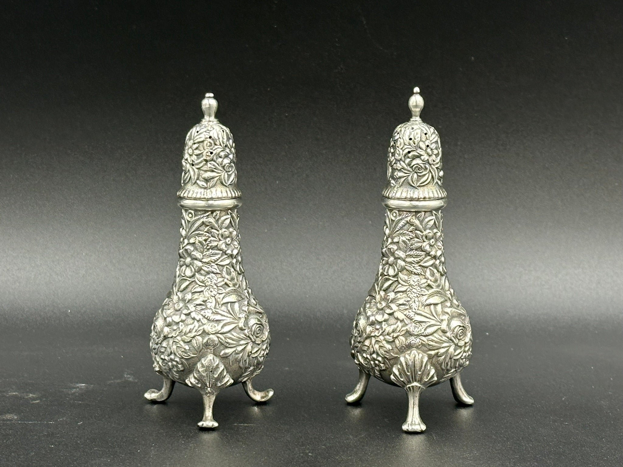 Repousse by S. Kirk & Son Sterling Salt & Pepper Shaker Hand