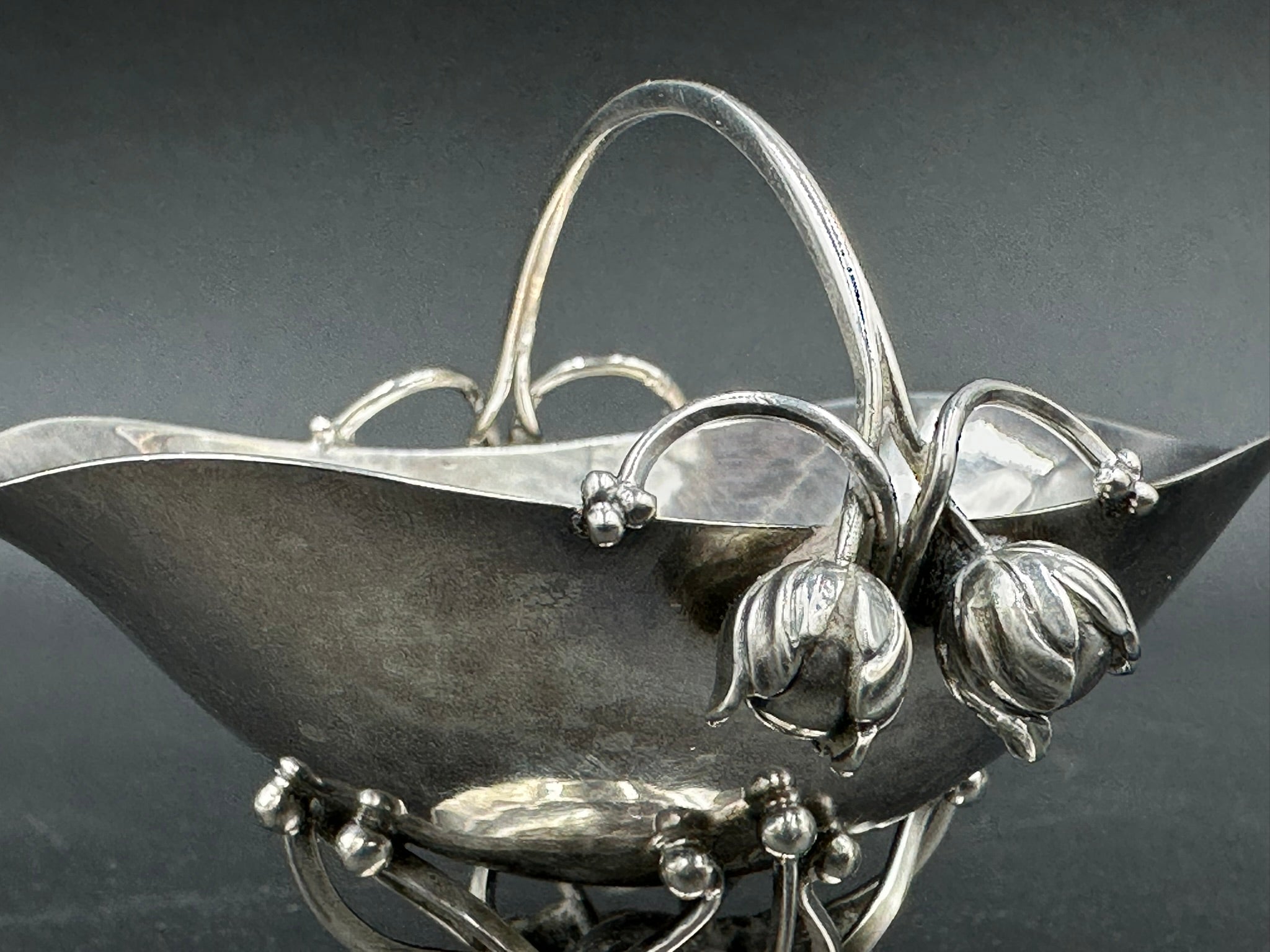 Georg Jensen Sterling Silver Hand Hammered Creamer & Sugar 235C