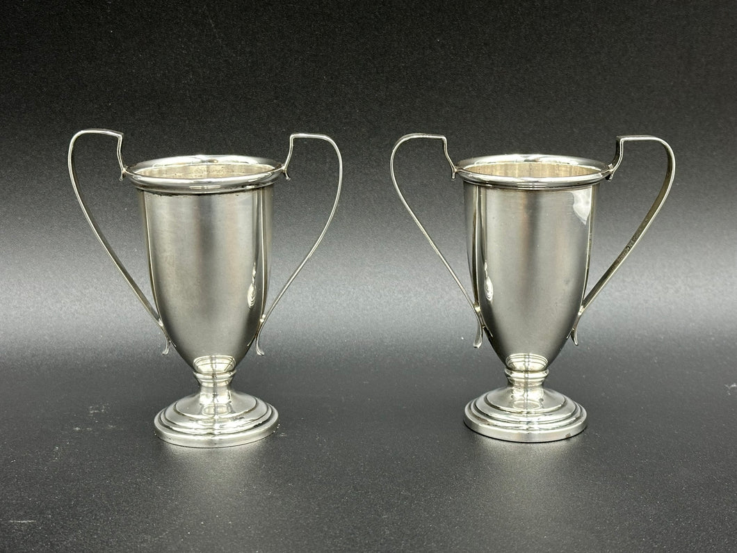 Pair of Small Sterling Silver Trophy Cups by Redlich