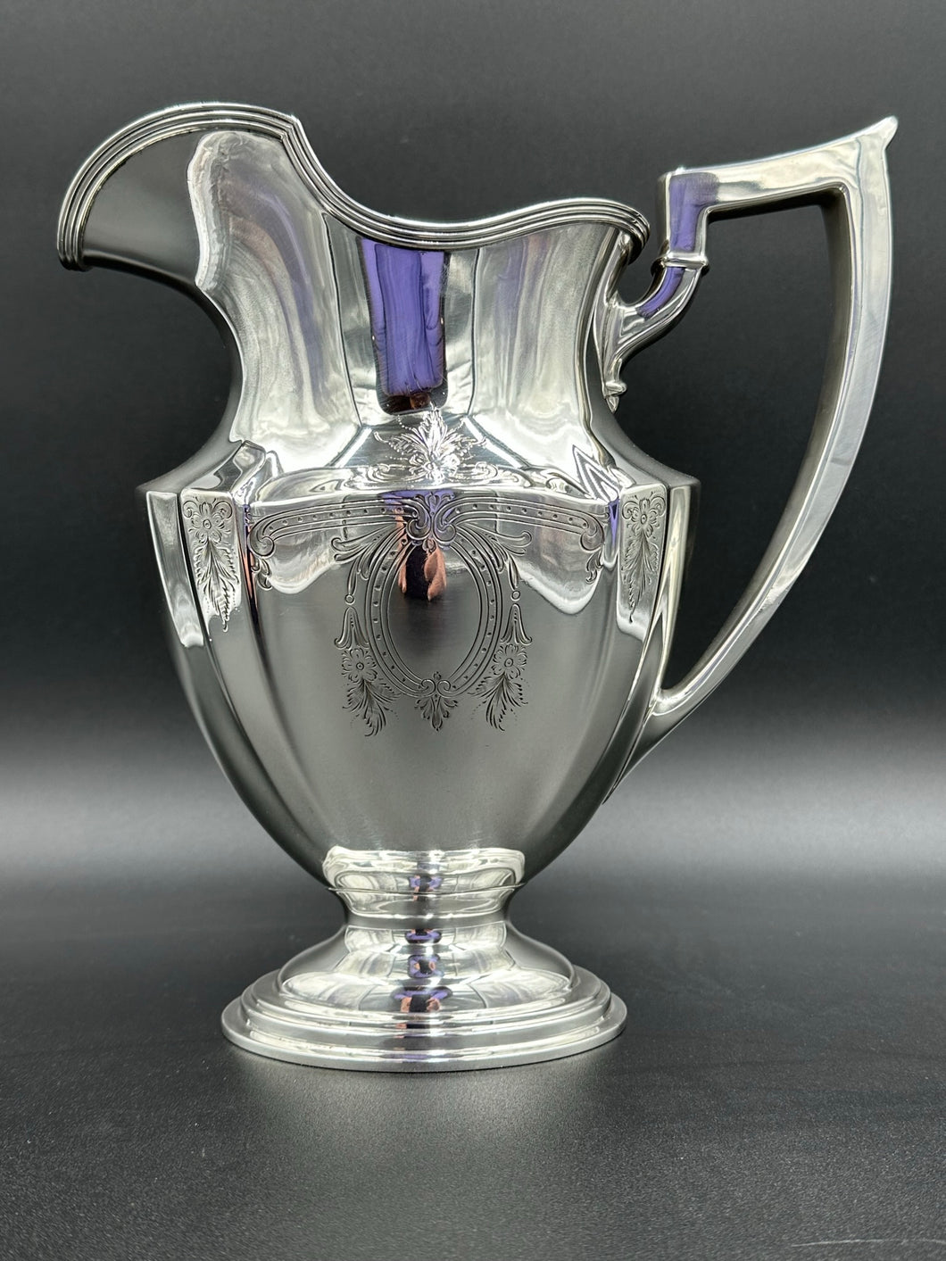 Plymouth Engraved Sterling Silver Water Pitcher by Gorham c.1928