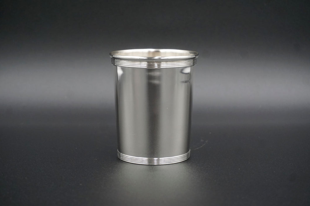 New Sterling Silver Mint Julep Cup - Banded Border