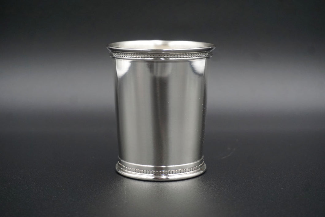 New Sterling Silver Mint Julep Cup - Beaded Border