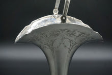Load image into Gallery viewer, Floral Sterling Silver Basket with Folding Handle by Lebkuecher &amp; Co
