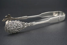 Load image into Gallery viewer, Bailey &amp; Co Coin Silver Salad Tongs c. 1837-50
