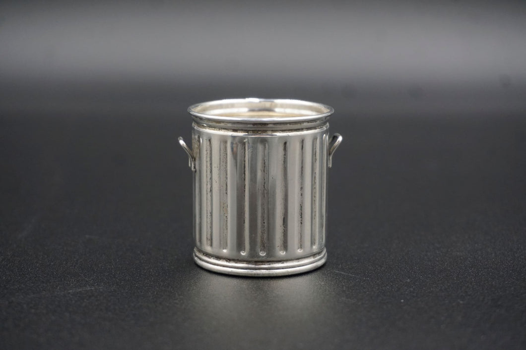 Sterling Silver Trash Can Toothpick Urn